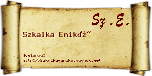 Szkalka Enikő névjegykártya